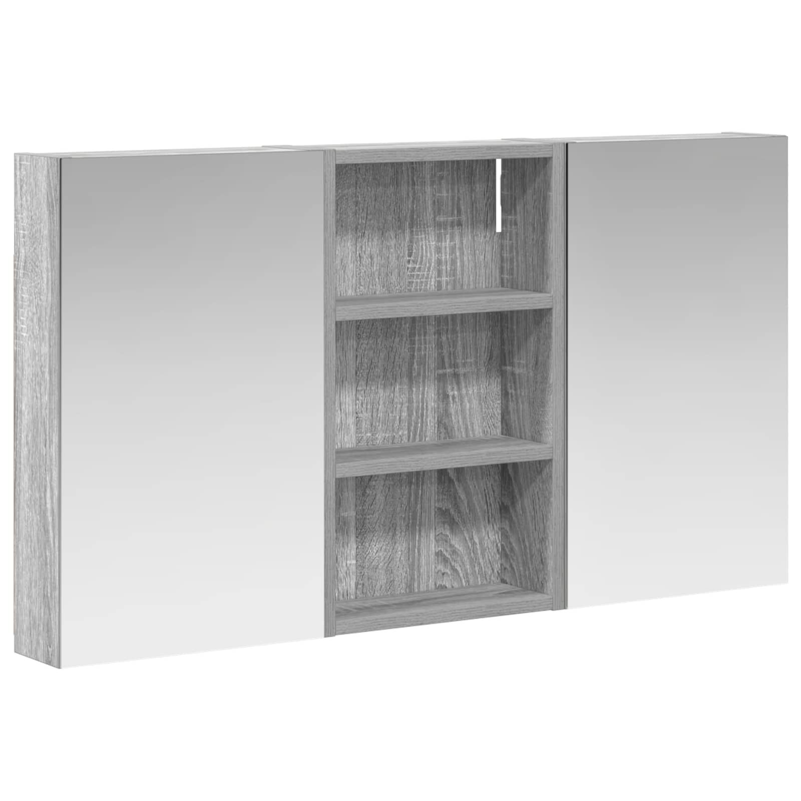 Badezimmerschrank-Set 3 pcs 80 x 10,5 x 50 cm Holzwerkstoff