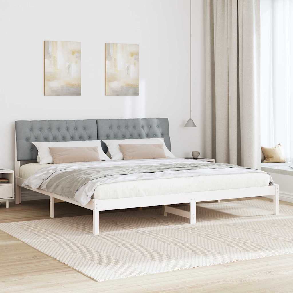 Bettgestell mit gepolstertem Kopfteil Braun 200 x 200 cm
