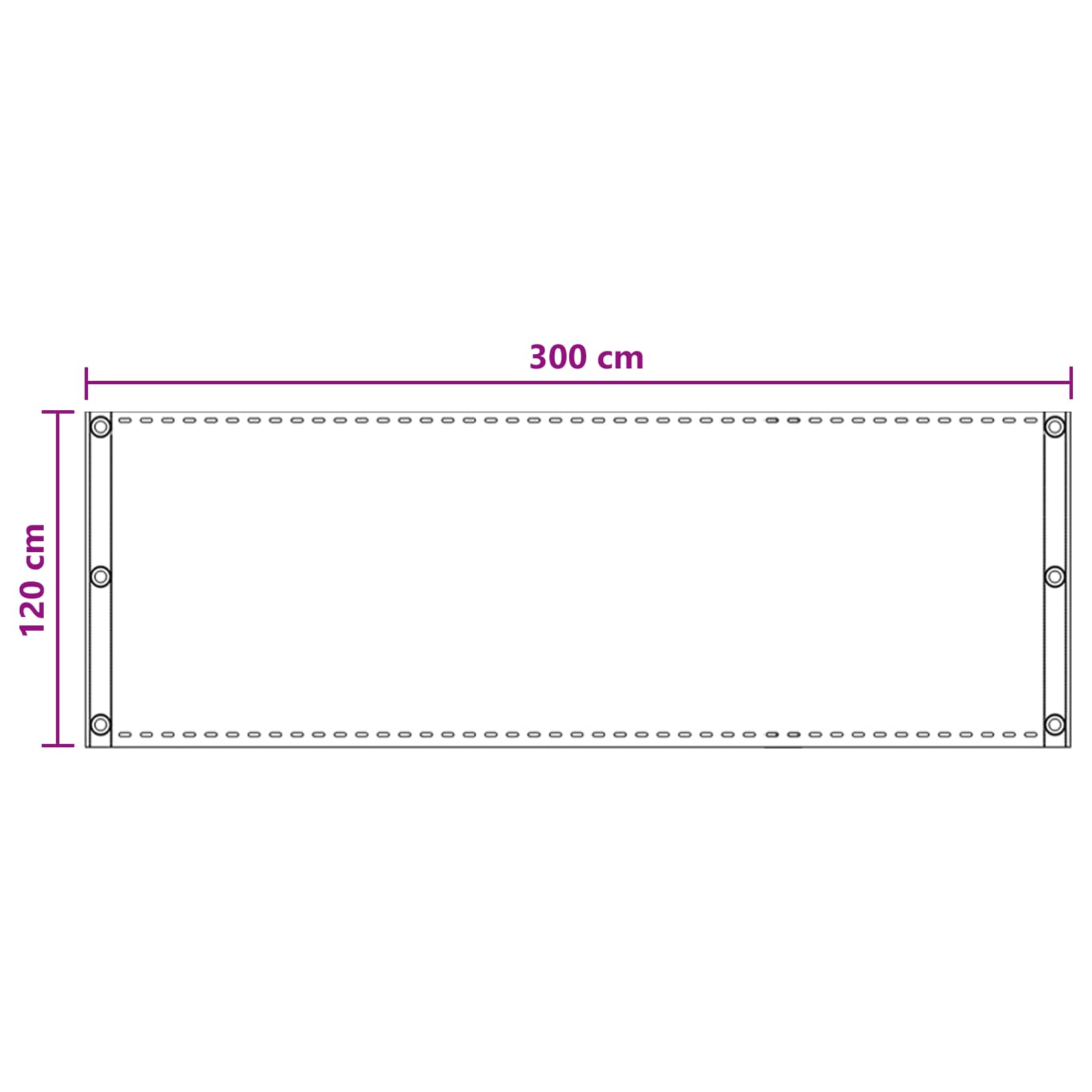 Balkon-Sichtschutz Anthrazit 75x300 cm HDPE