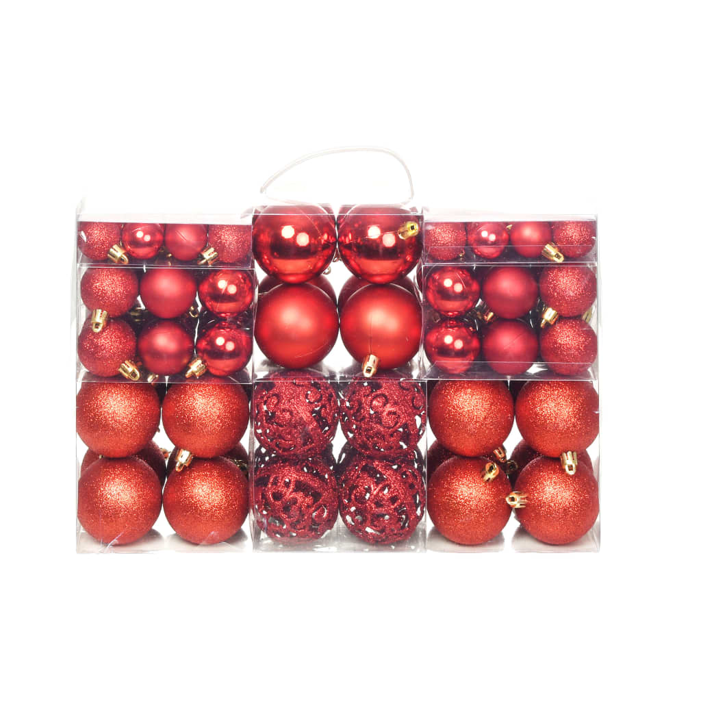 100-tlg. Weihnachtskugel-Set Weiß