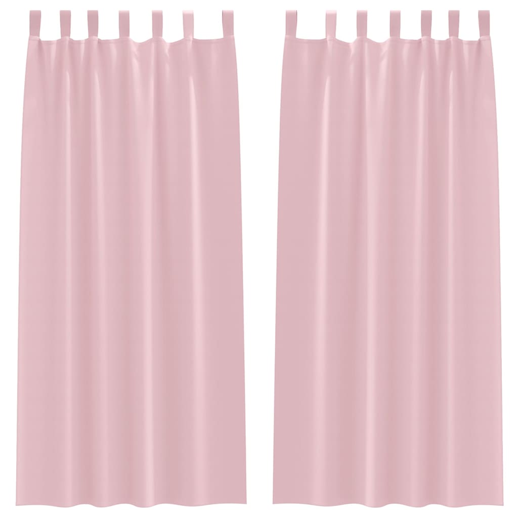 Verdunkelungs-Vorhänge mit Ringen 2 pcs Beige 140 x 140 cm