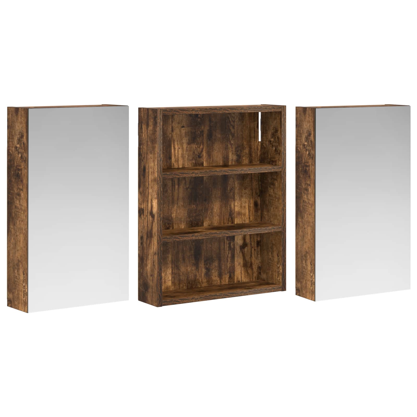 Badezimmerschrank-Set 3 pcs 80 x 10,5 x 50 cm Holzwerkstoff