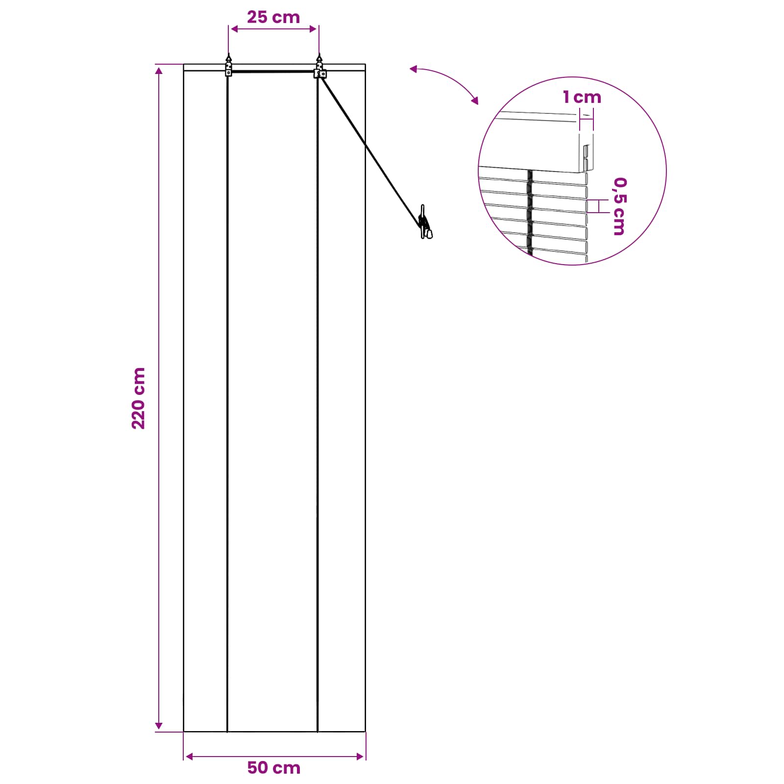 Rollo Braun 60 x 160 cm Bambus