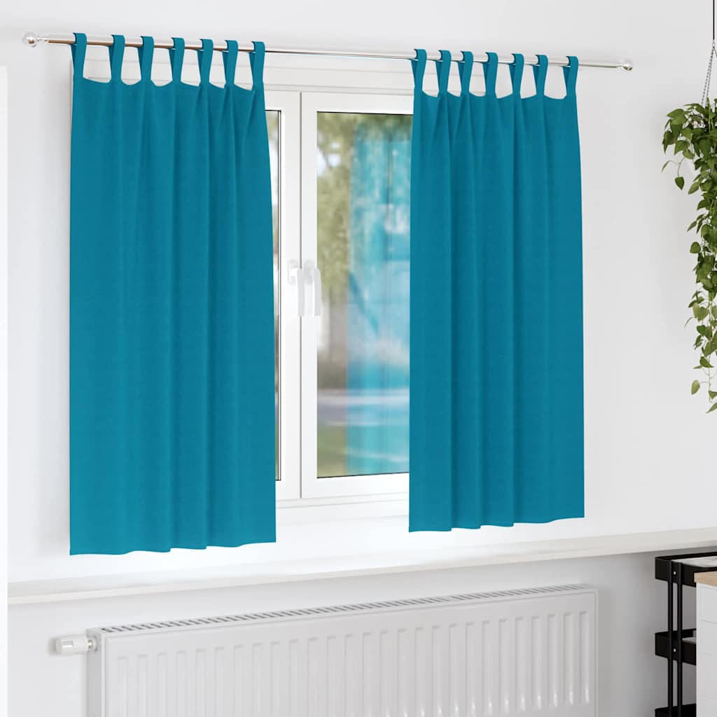Verdunkelungs-Vorhänge mit Ringen 2 pcs Beige 140 x 140 cm