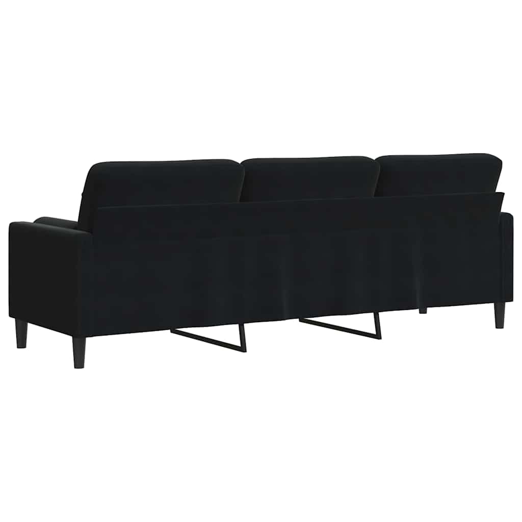 2-Sitzer-Sofa mit Zierkissen Hellgrau 120 cm Samt