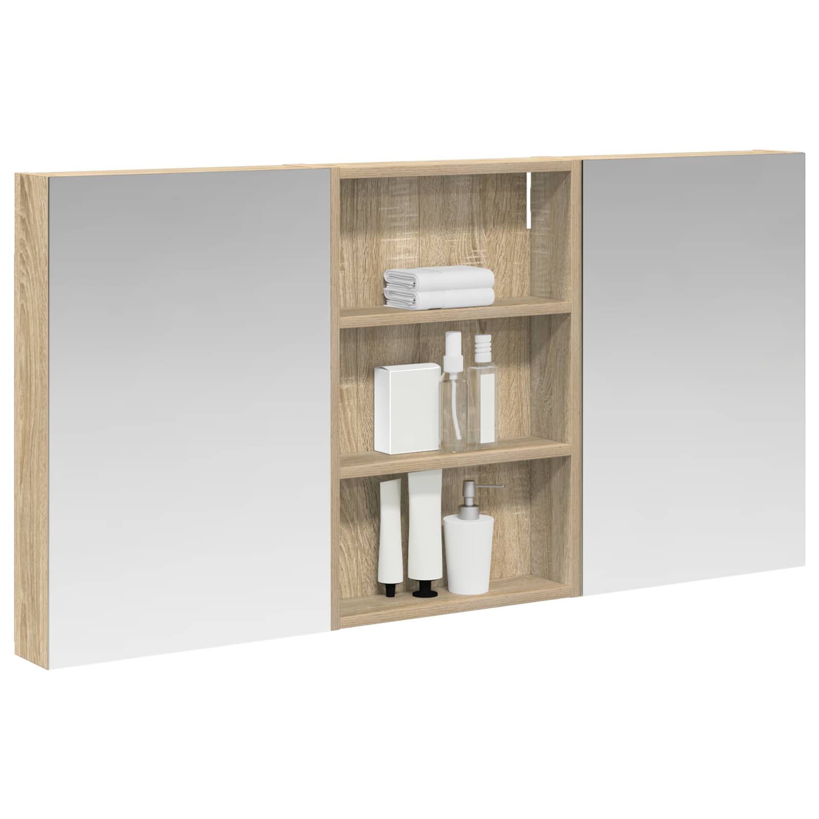 Badezimmerschrank-Set 3 pcs 80 x 10,5 x 50 cm Holzwerkstoff