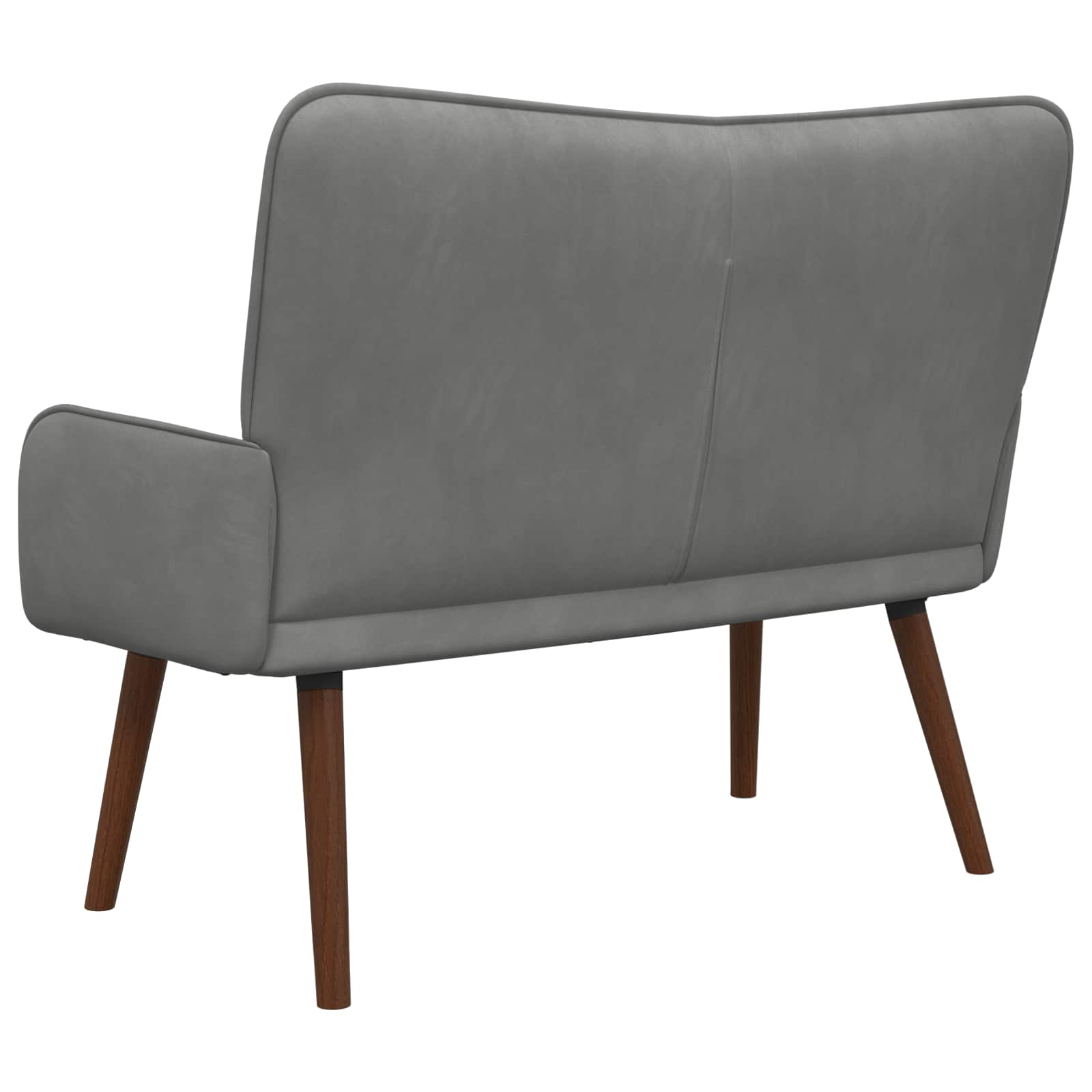 2-Sitzer Sofa Hellgrau 115 x 61 x 87 cm Samt (V)