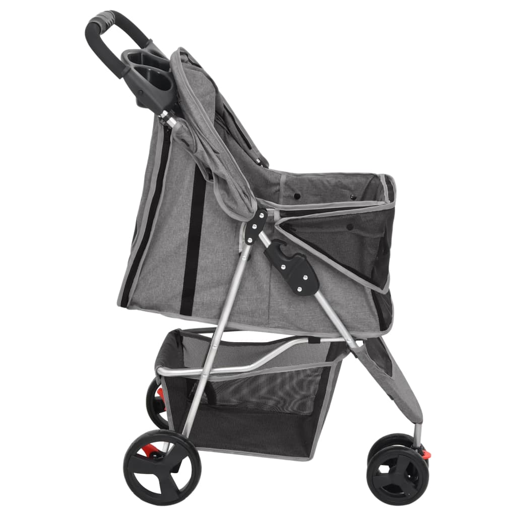 Hundewagen Faltbar Schwarz 80x46x98 cm Oxford-Gewebe