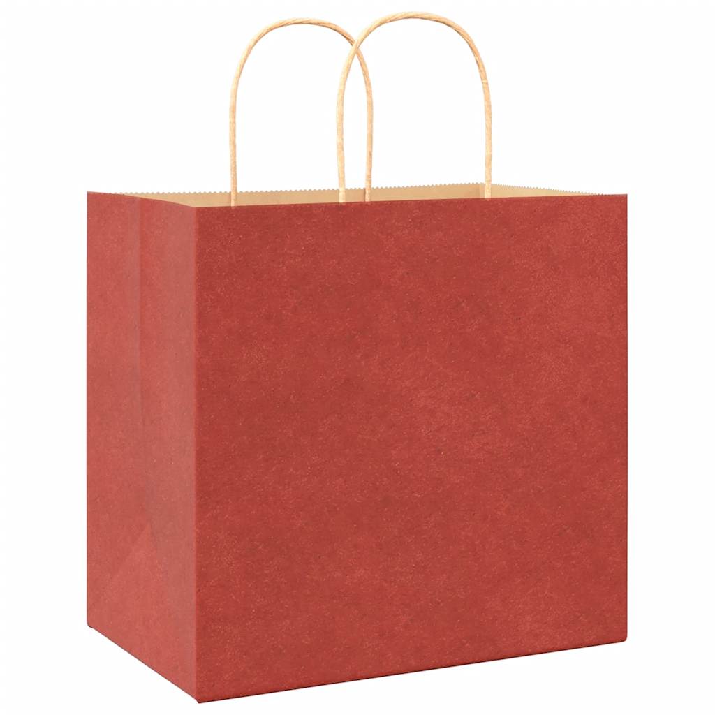 Papiertragetaschen 50 Stk. mit Henkeln Braun 21x11x36 cm