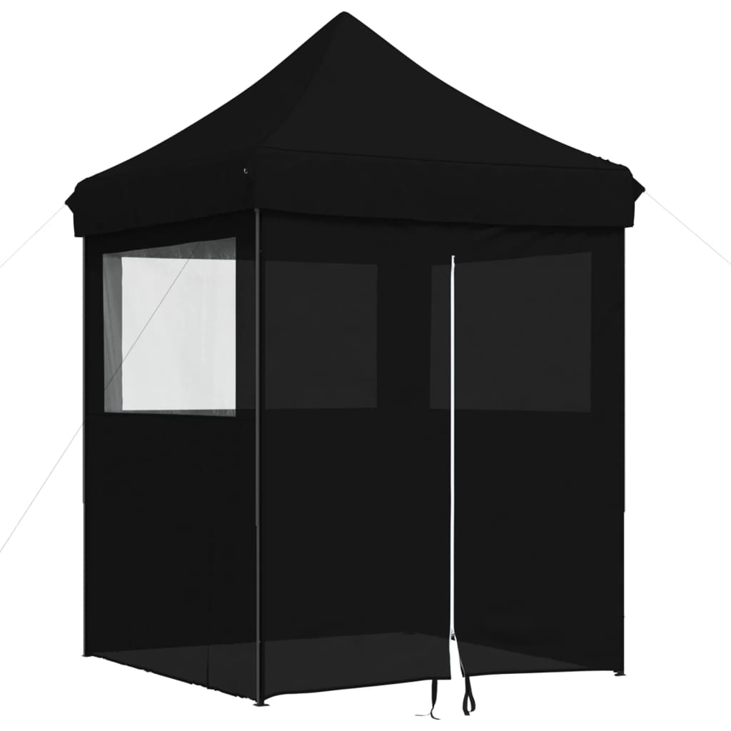 Partyzelt Faltbar Pop-Up Schwarz 200x200x306 cm