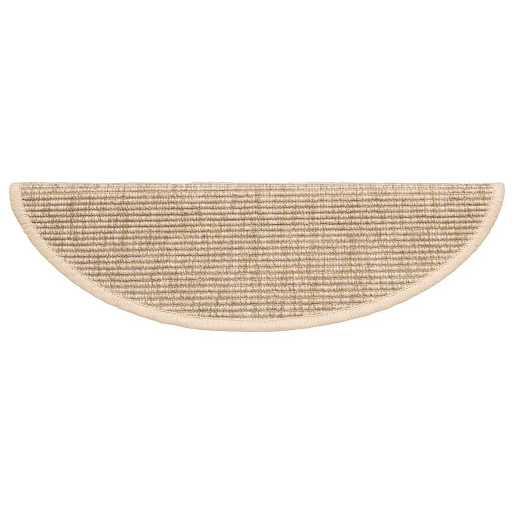 Stufenmatten 15 Stk. 56x17x3 cm Beige und Grau Halbrund