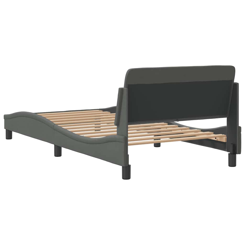 Bettgestell "Dover" Hellgrau 100x190 cm Stoff