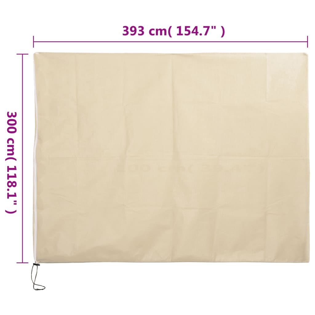 Wintervlies mit Reißverschluss 4 Stk. 70 g/m² 1x1,55 m