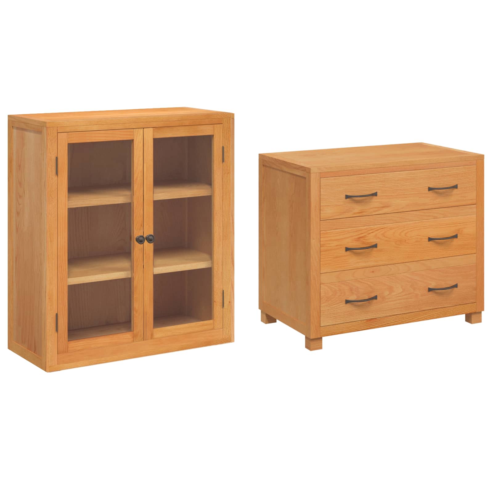Aufbewahrungsmöbel-Set mit Tür 2 Stk. Braun 80 x 50 x 160 cm