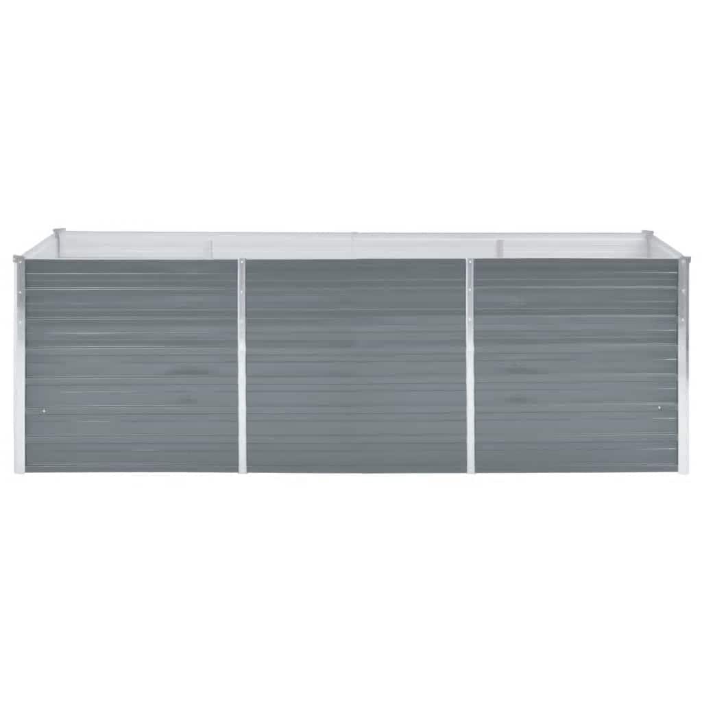 Hochbeet 160 x 80 x 77 cm Verzinkter Stahl Grau