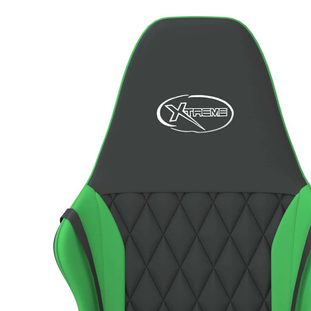 Gaming-Stuhl mit Massagefunktion Schwarz und Blau Kunstleder