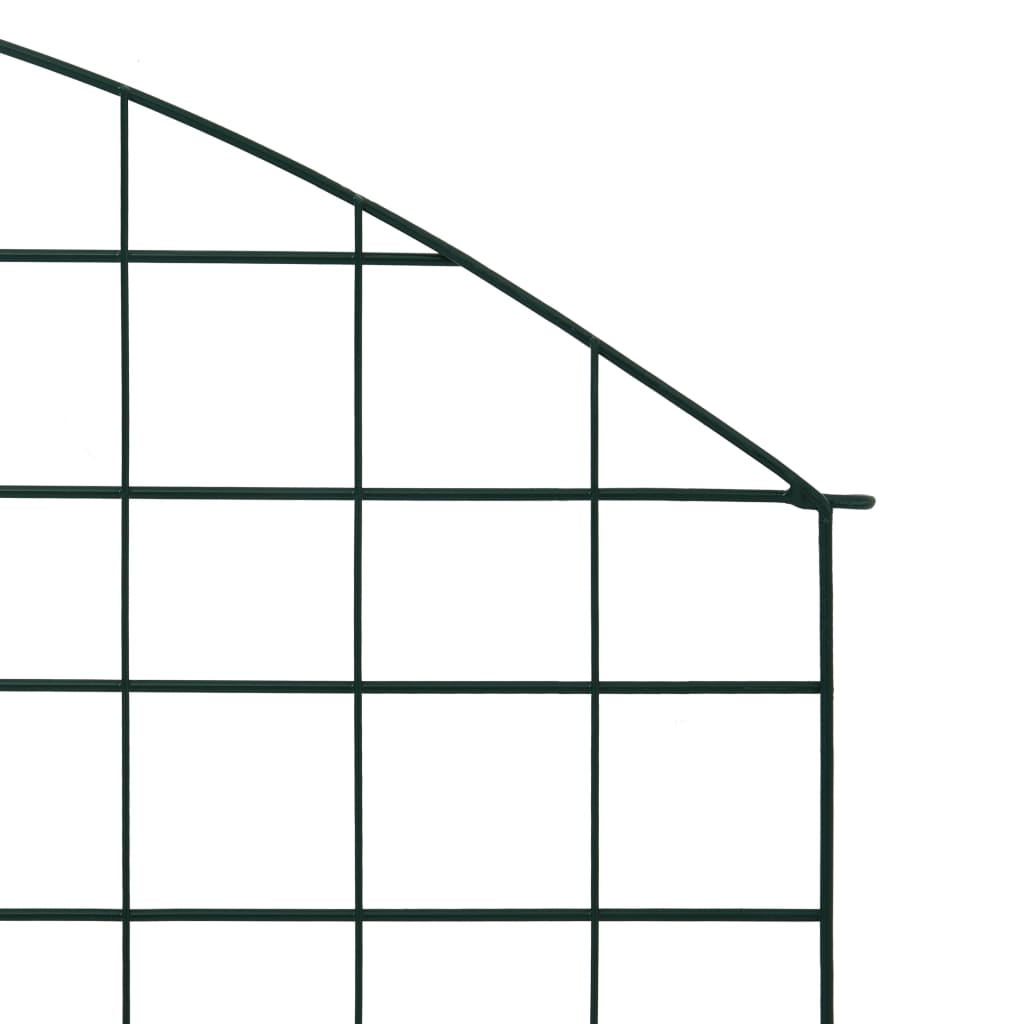 Gartenzaun Set Konvex 77,3x26 cm Grün