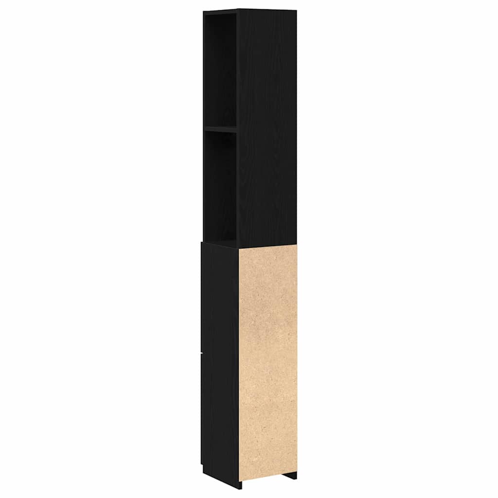 Badschrank Weiß 25x26,5x170 cm Holzwerkstoff