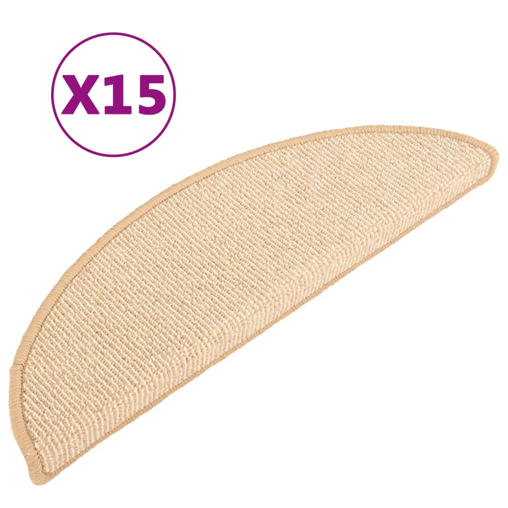 Stufenmatten 15 Stk. 56x17x3 cm Grau Halbrund