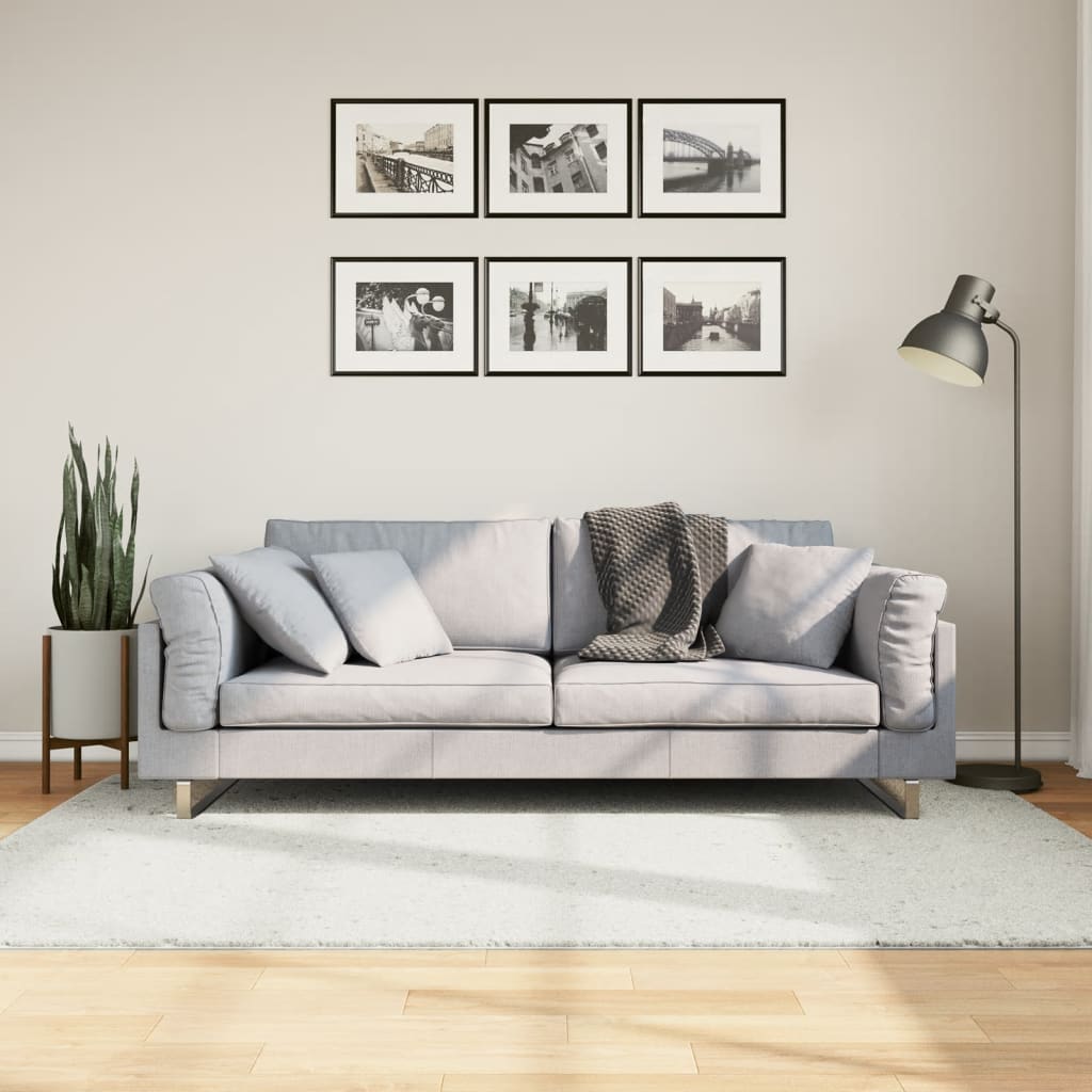 Teppich OVIEDO Kurzflor Anthrazit 120x120 cm