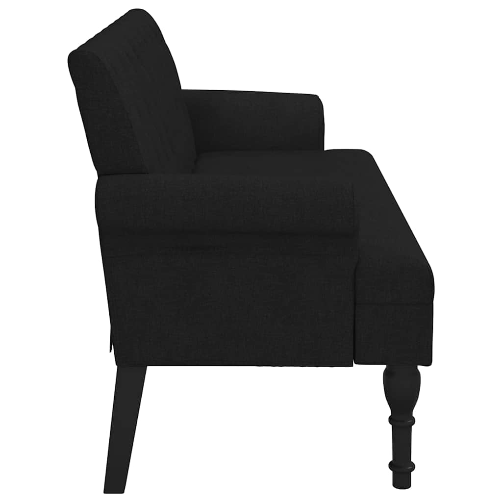 Bank mit Rückenlehne Dunkelgrau 120 x 62 x 75,5 cm Stoff