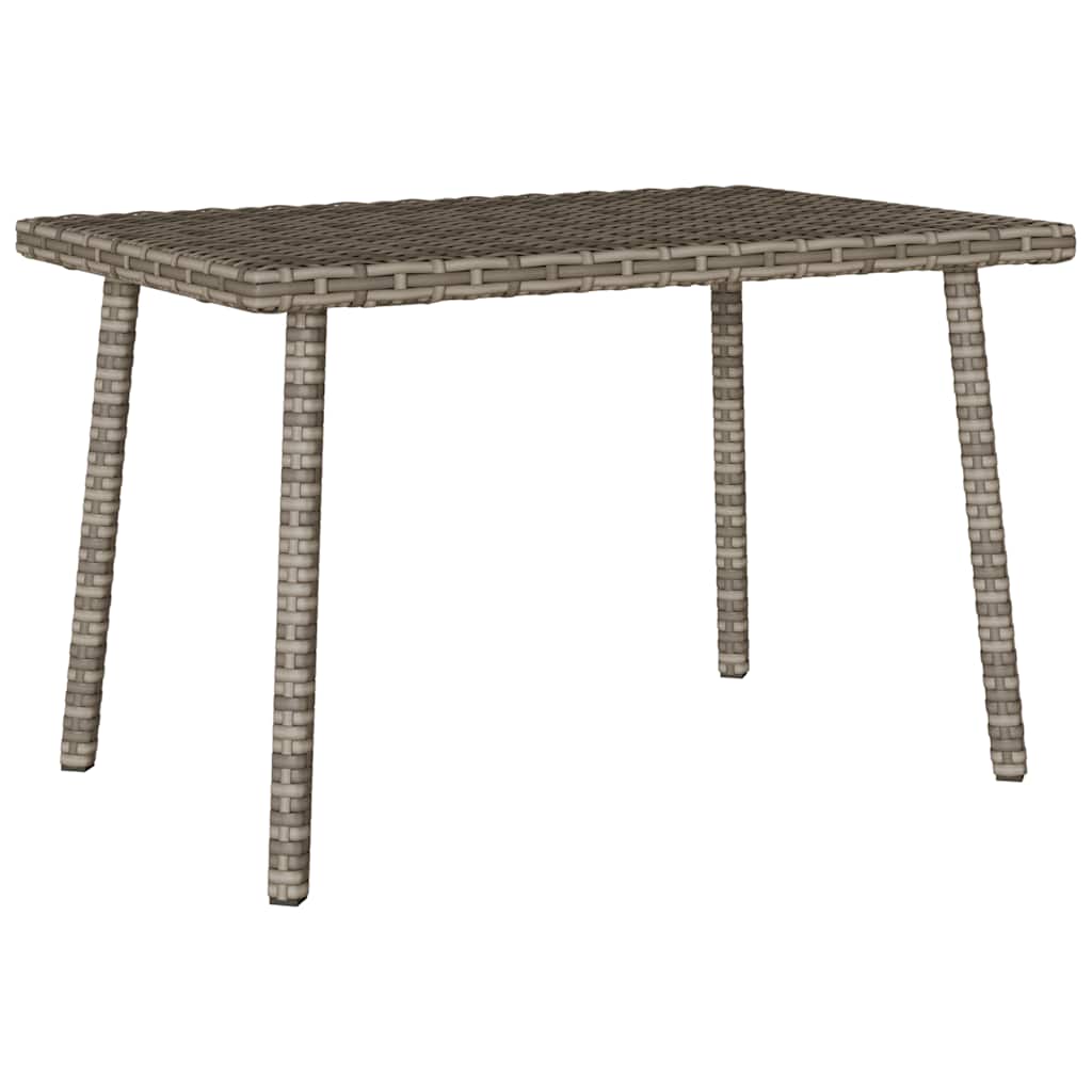 Garten-Couchtisch Rechteckig Schwarz 40x40x37 cm Poly Rattan
