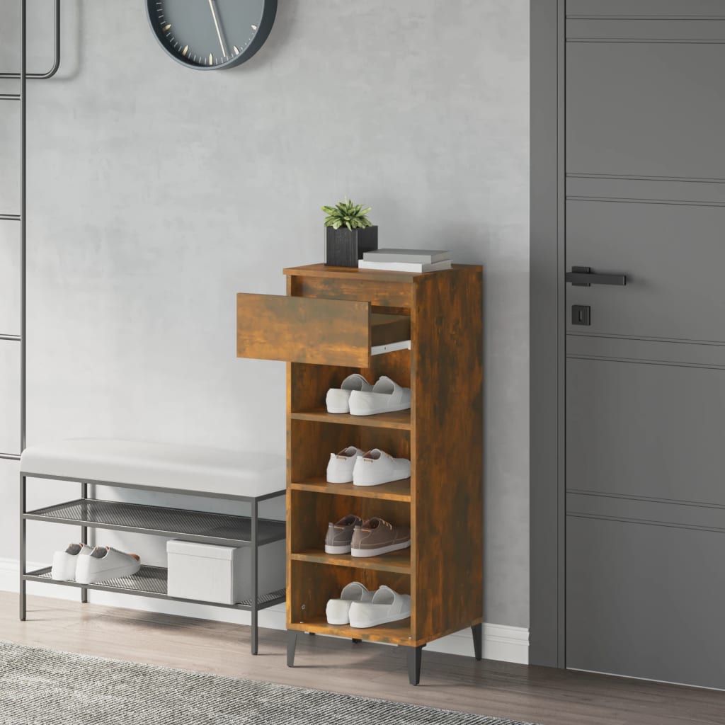 Schuhregal Weiß 40x36x105 cm Holzwerkstoff