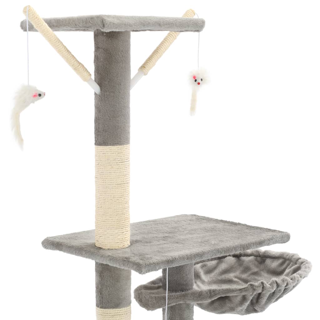 Katzen-Kratzbaum mit Sisal-Kratzsäulen 230 - 250 cm Beige
