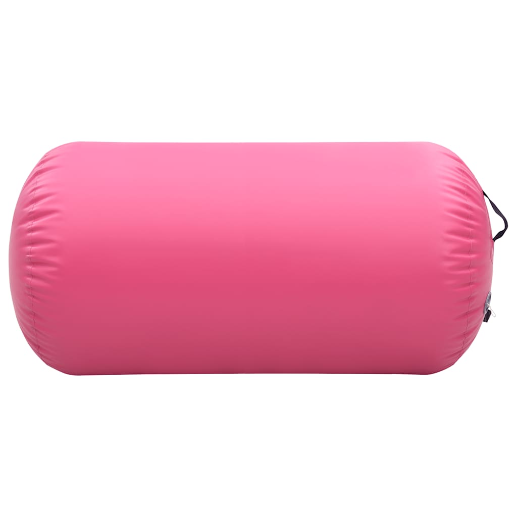 Aufblasbare Gymnastik-Rolle mit Pumpe 100x60 cm PVC Rosa