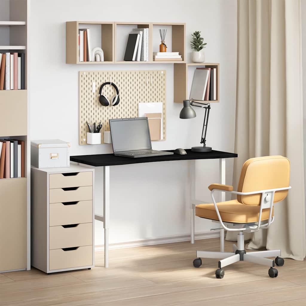 Schreibtischplatte Unbehandelt 80x50x2,5 cm Massivholz Eiche