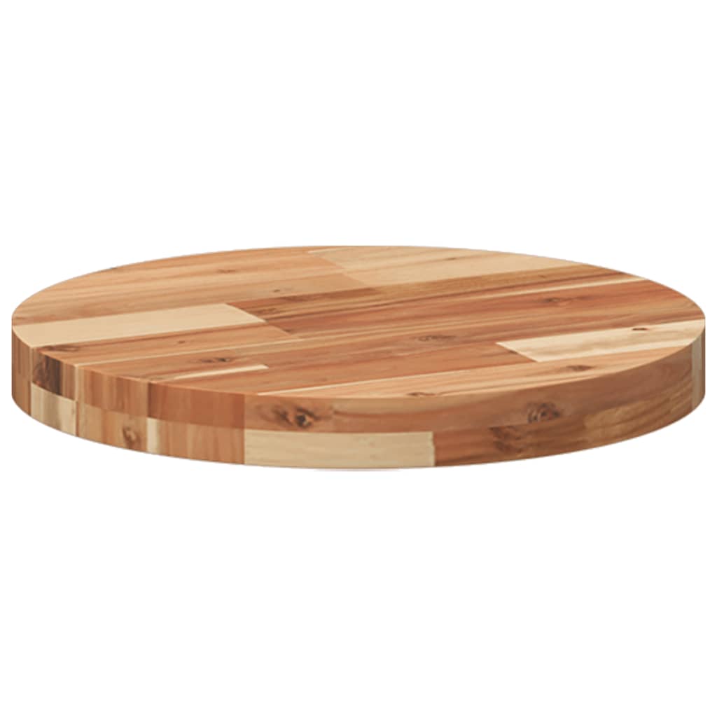 Tischplatte Rund Ø40x2 cm Massivholz Akazie