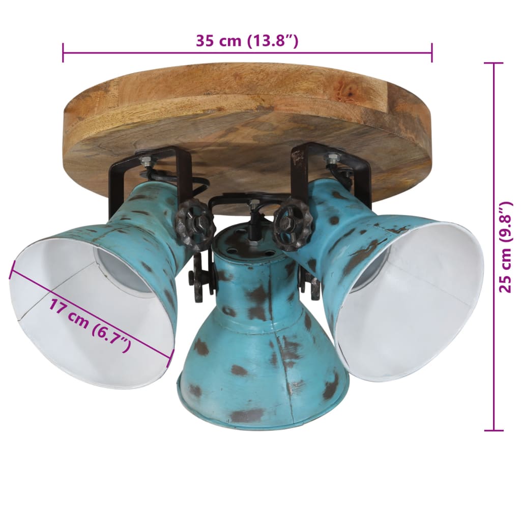 Wandlampe Industriestil Silbern 45x25 cm E27