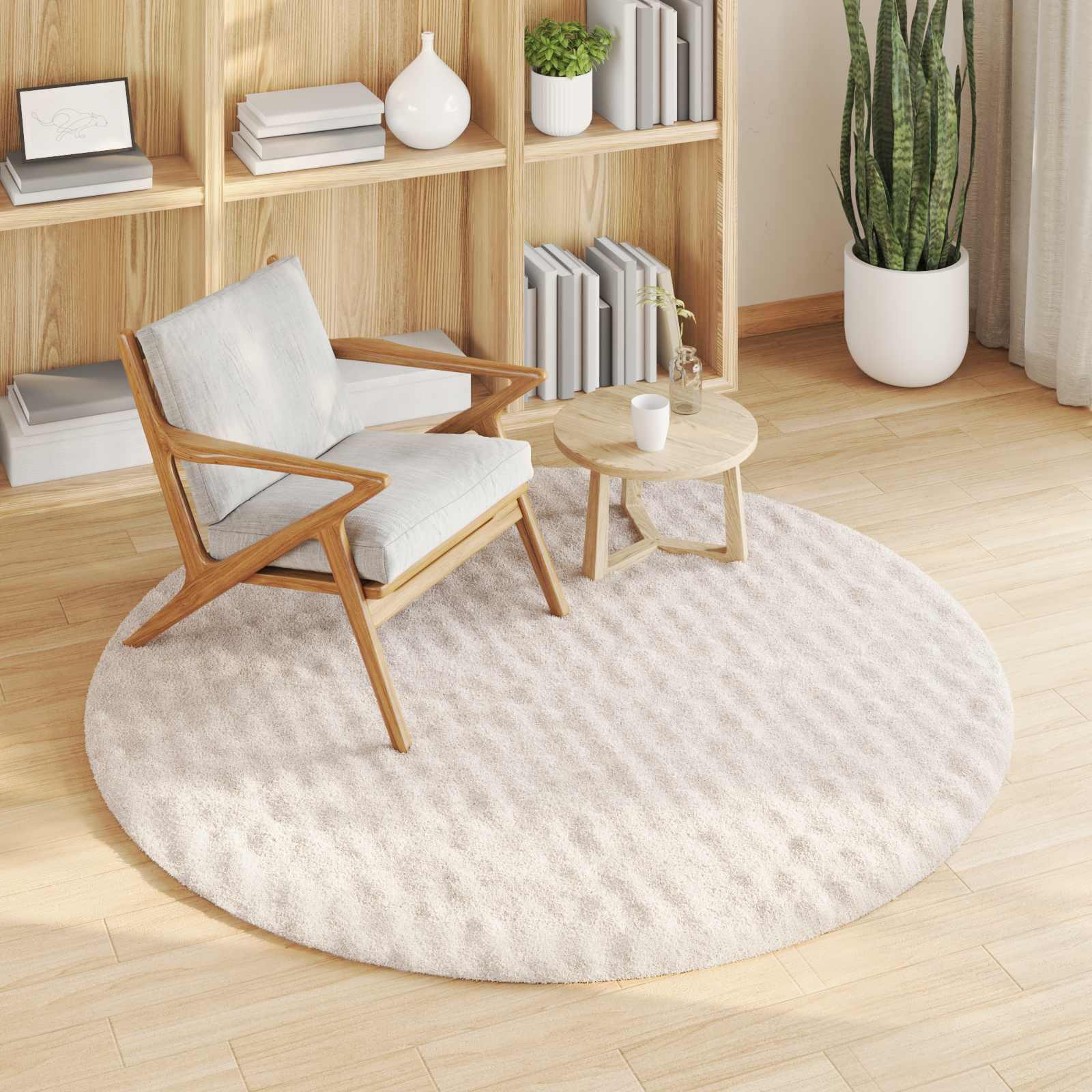Bereichsteppiche Rechtwinklig SIROLO Creme 150 x 80 cm