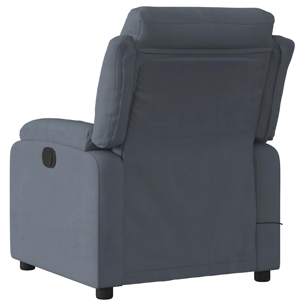 Massage-Relaxsessel, hellgrauer Samt