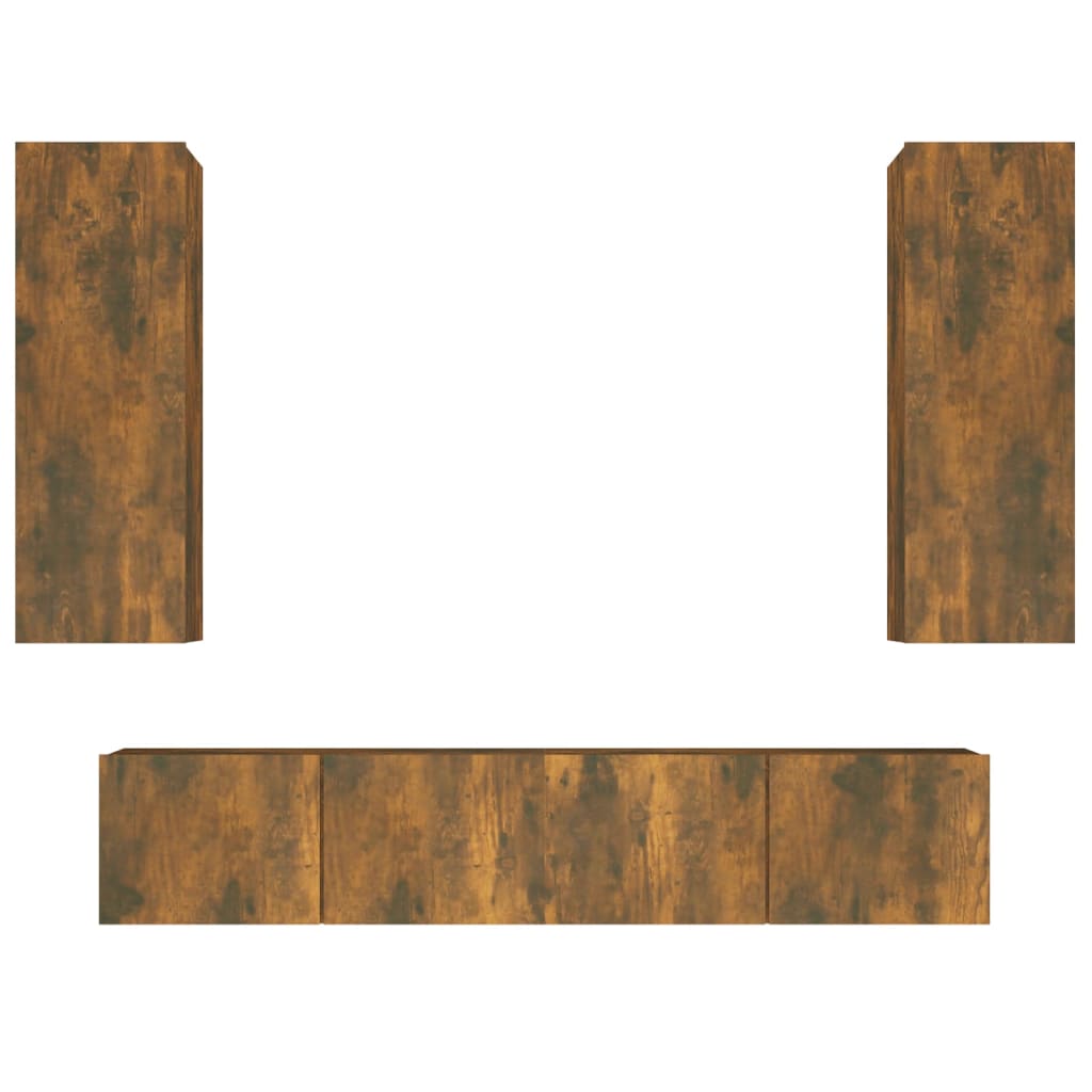 4-tlg. TV-Schrank-Set Weiß Holzwerkstoff