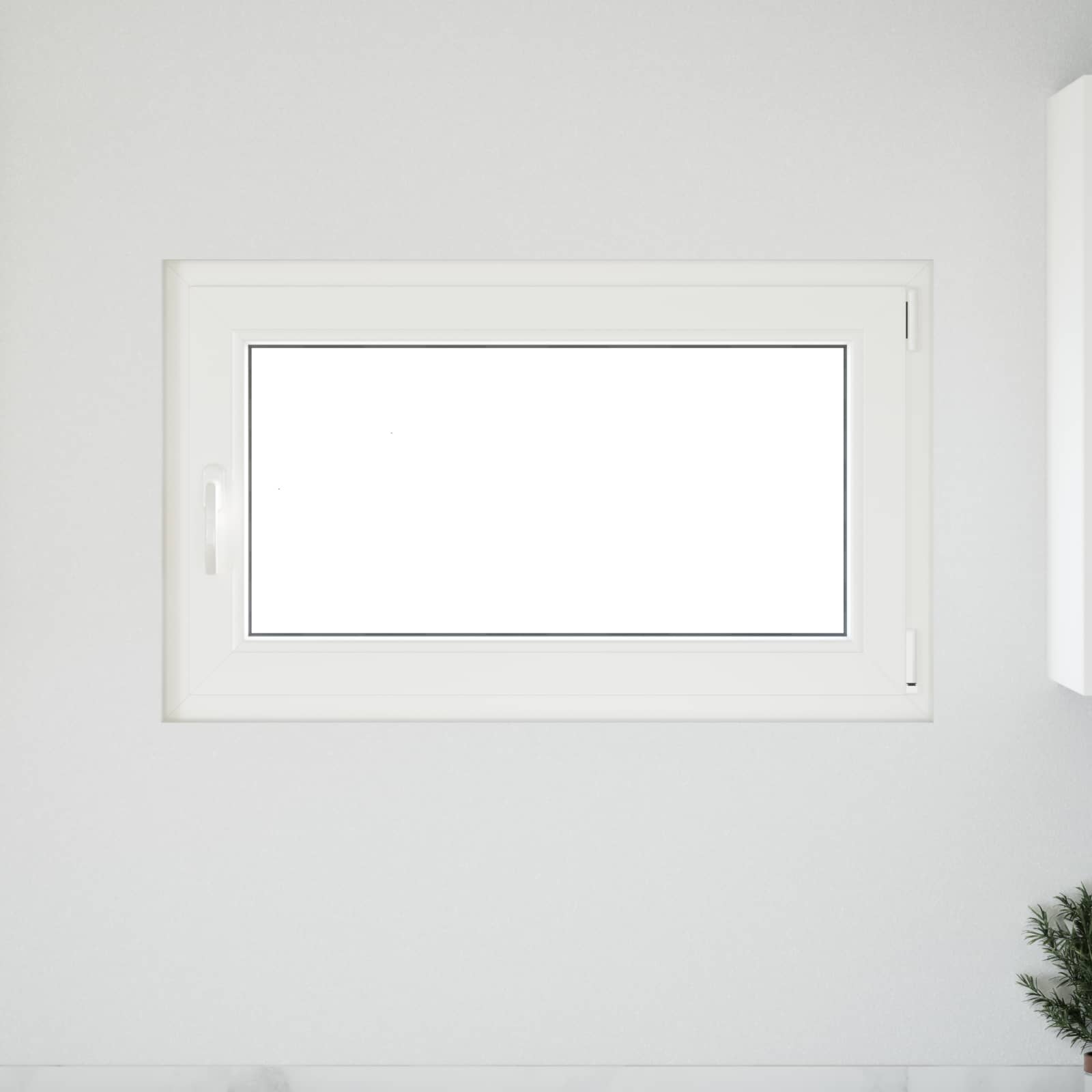 Kellerfenster RISOR 50 x 50 cm PVC und Glas Weiß