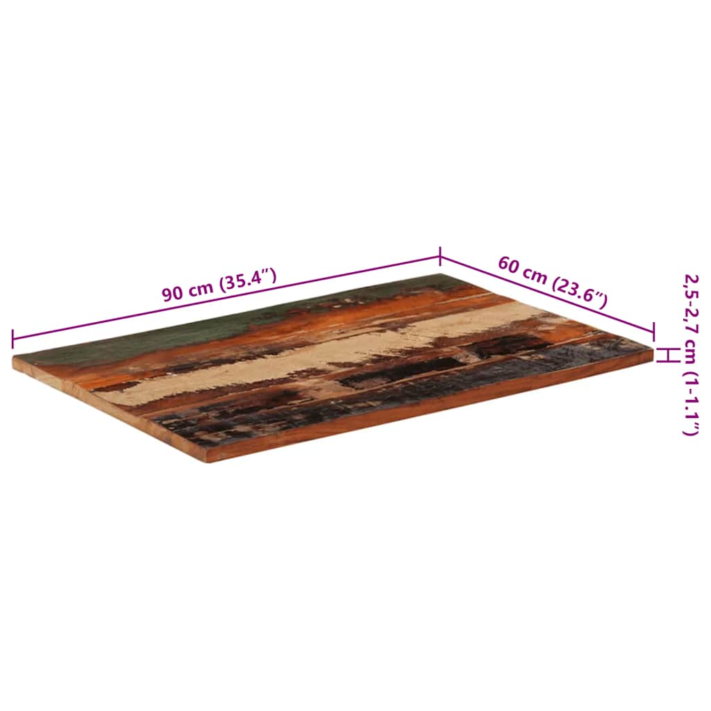 Tischplatte Massivholz Akazie 15-16 mm 60x80 cm