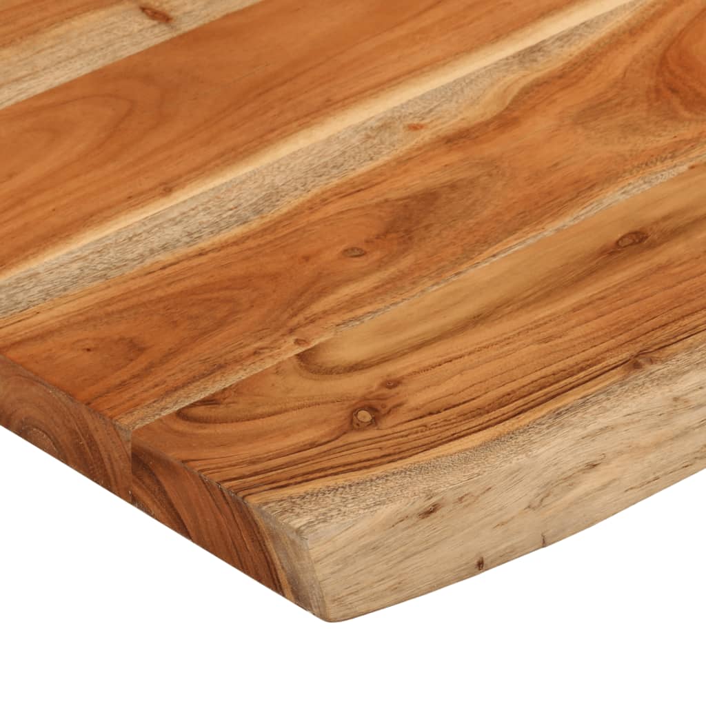 Tischplatte 40x40x2,5 cm Rechteckig Massivholz Akazie Baumkante