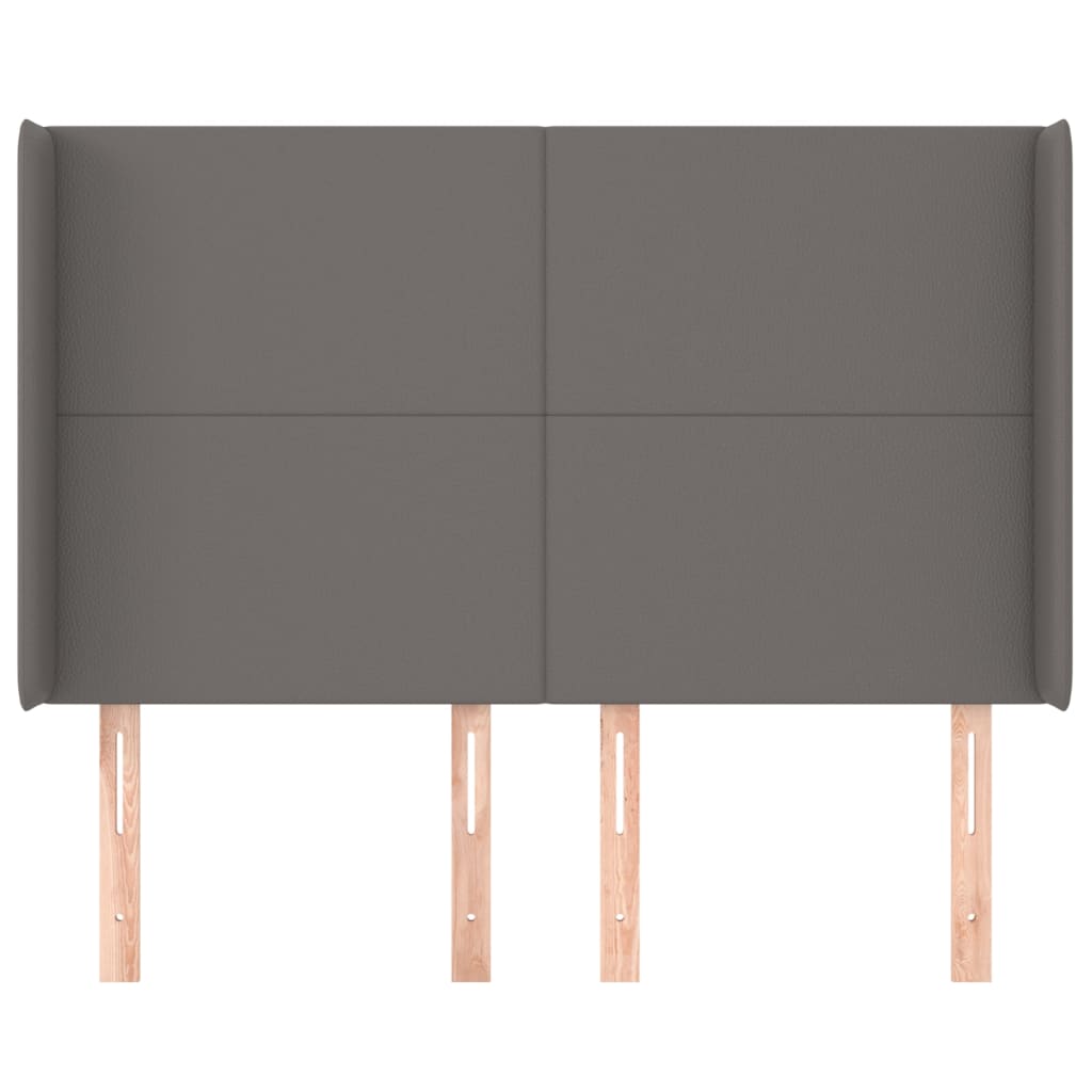 Kopfteil mit Ohren Creme 83x16x78/88 cm Kunstleder