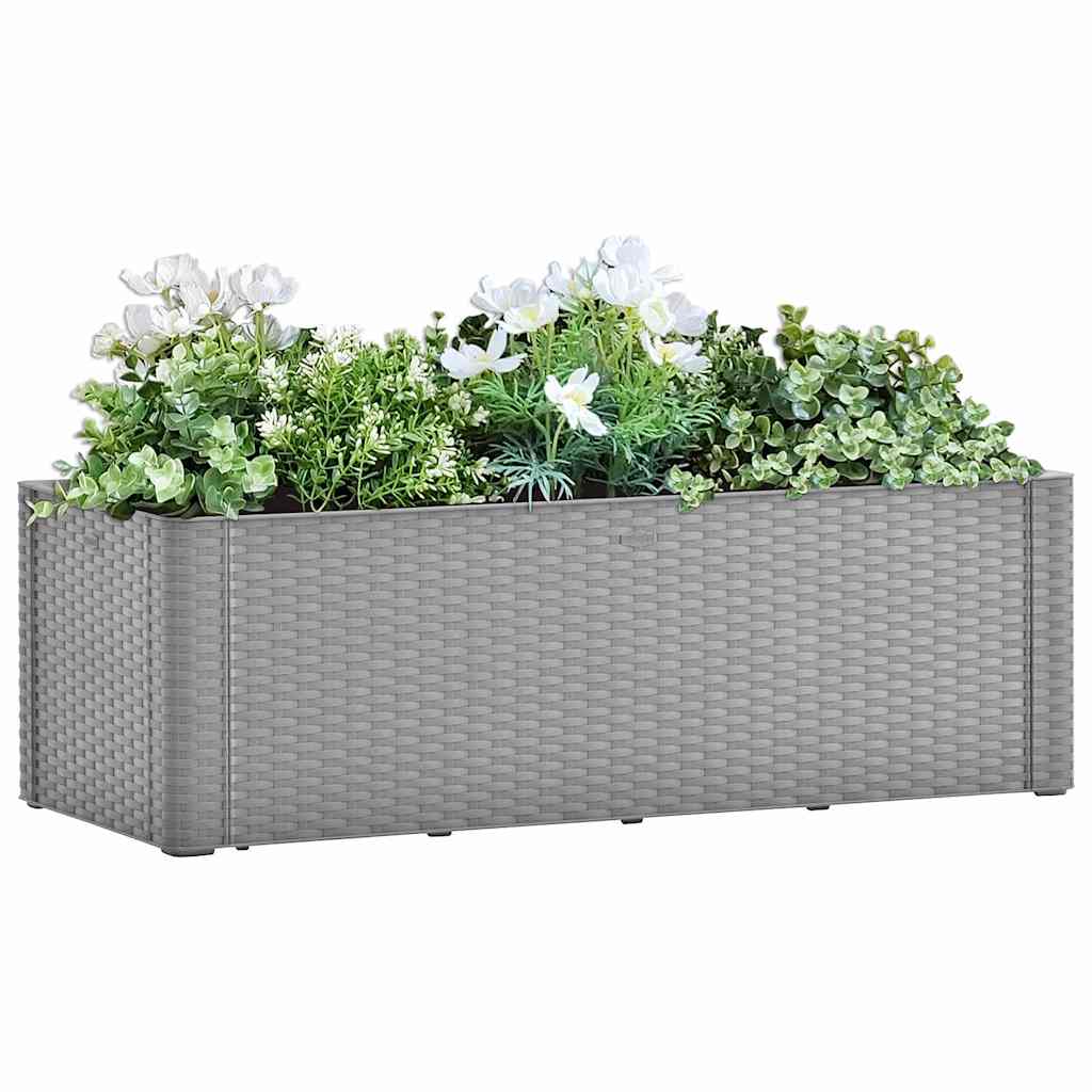 Garten-Hochbeet Selbstbewässerungssystem Anthrazit 43x43x33 cm