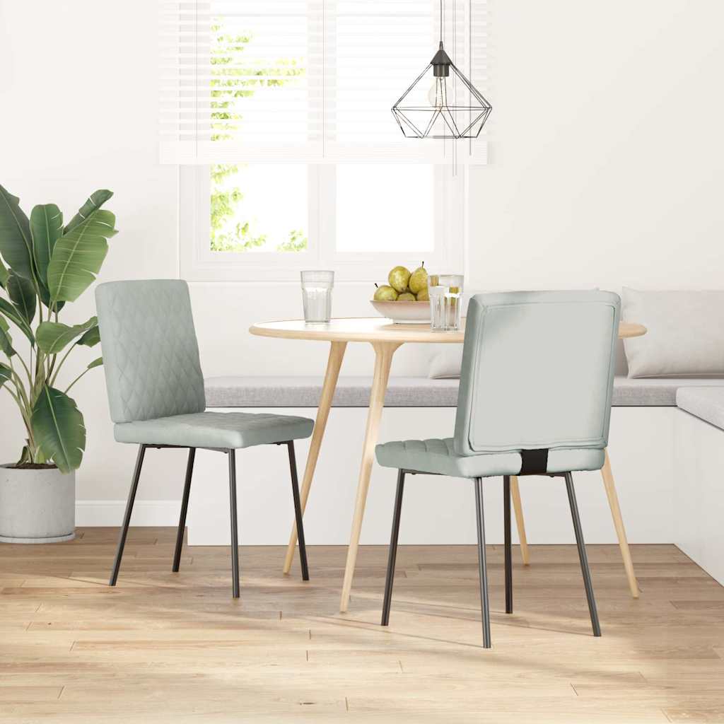 Esszimmerstühle 4 Stk. Creme Samt