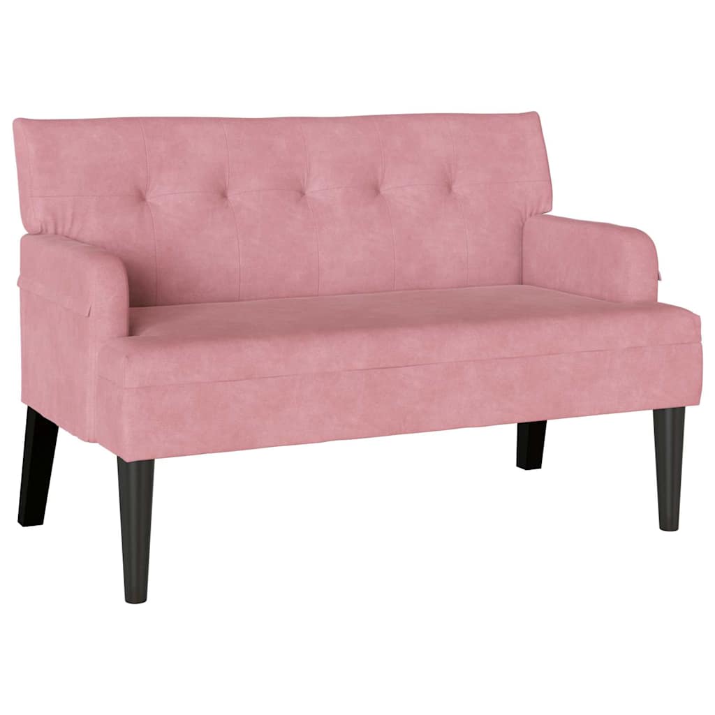 Chesterfield Bank Hellgrau 112 x 65,5 x 75 cm Samt