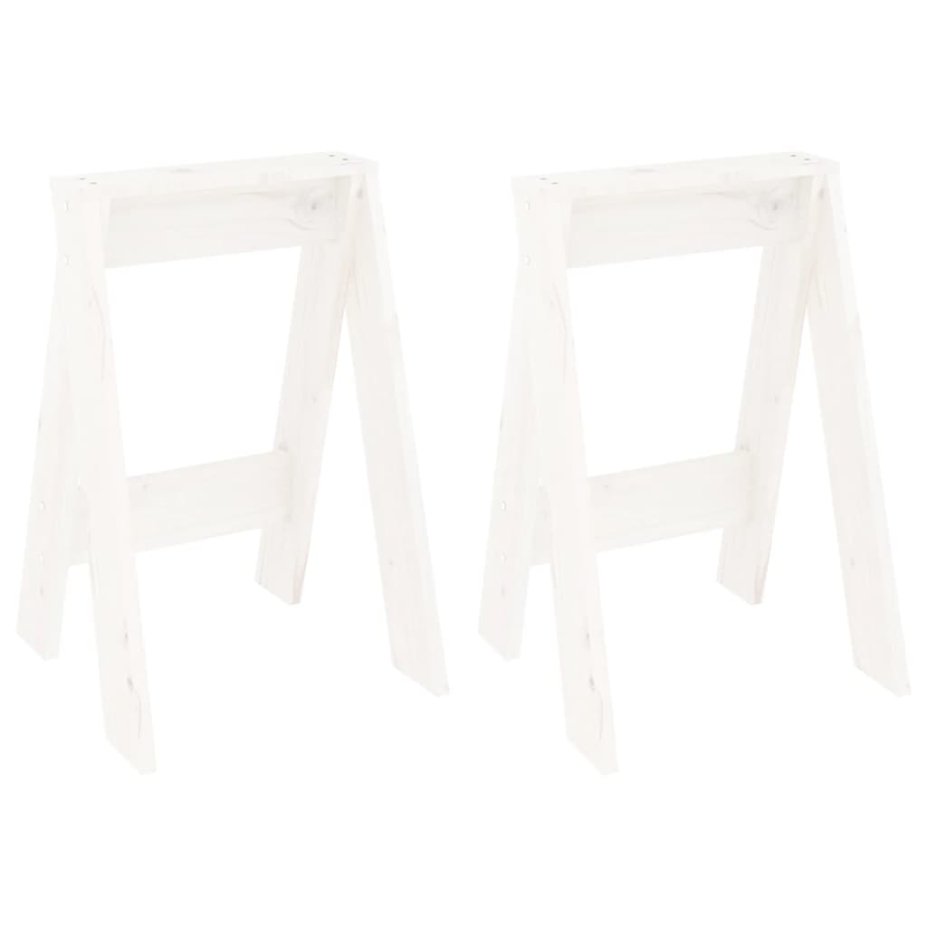 Hocker 2 Stk. 40x40x45 cm Massivholz Kiefer
