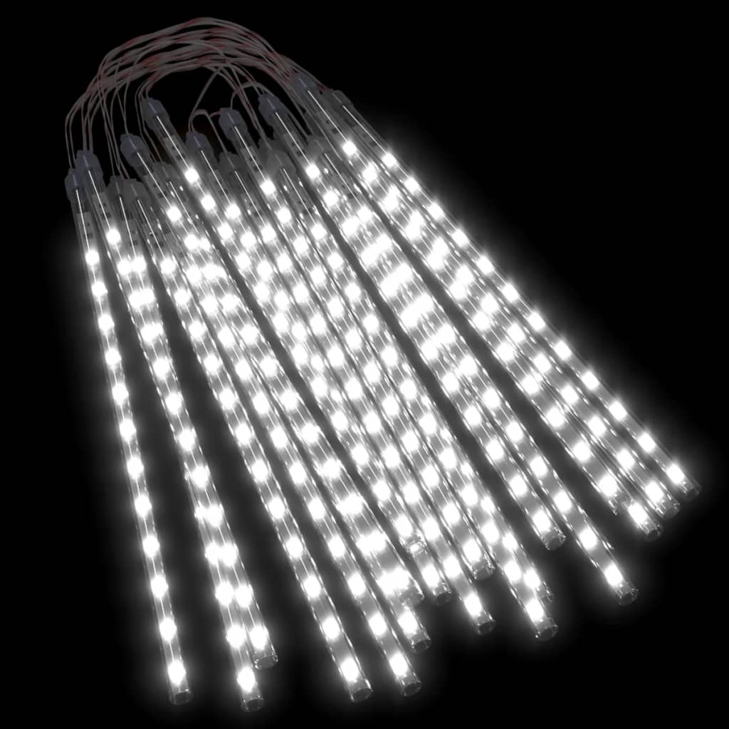 LED Meteor-Lichter 8 Stk. 30 cm Kaltweiß 192 LEDs