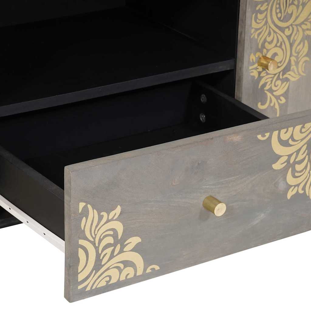 TV-Schränk mit Tür Honigbraun 105 x 33 x 46 cm Massivholz Mango