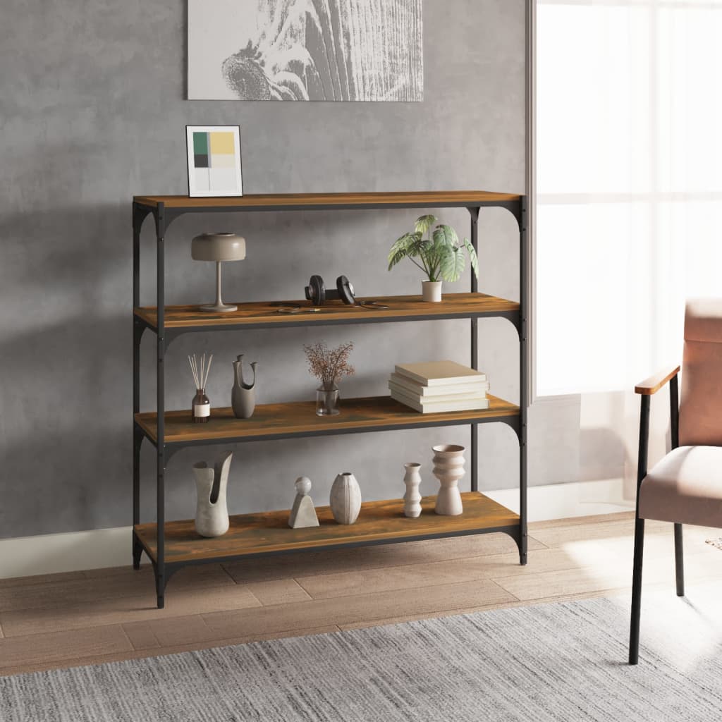 Bücherregal Schwarz 40x33x70,5 cm Holzwerkstoff und Stahl