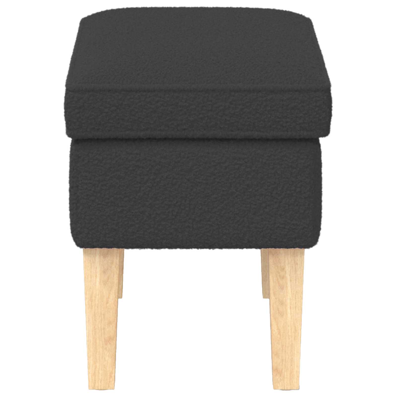 Hocker Creme 55 x 35 x 41 cm Bouclé