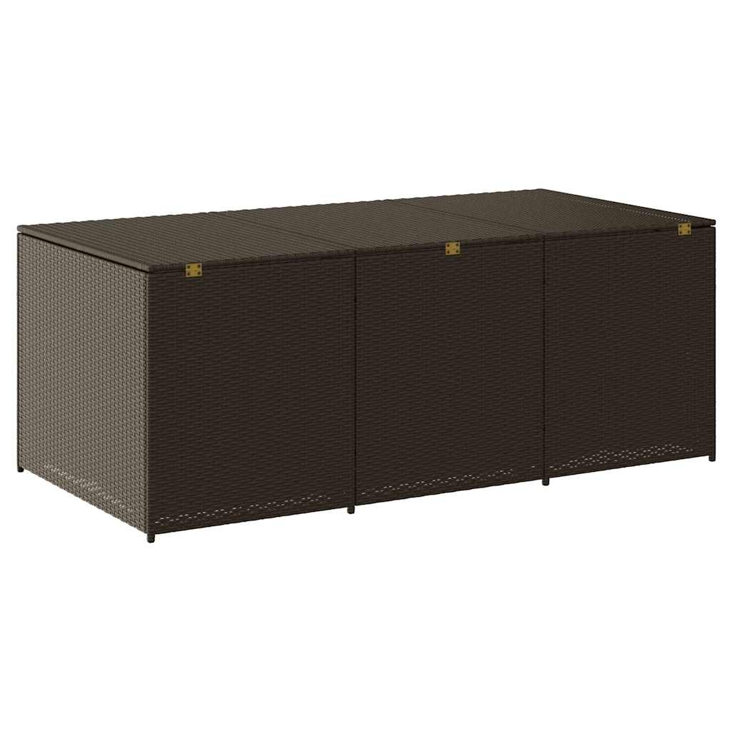 Gartentruhe Schwarz 283L Poly Rattan