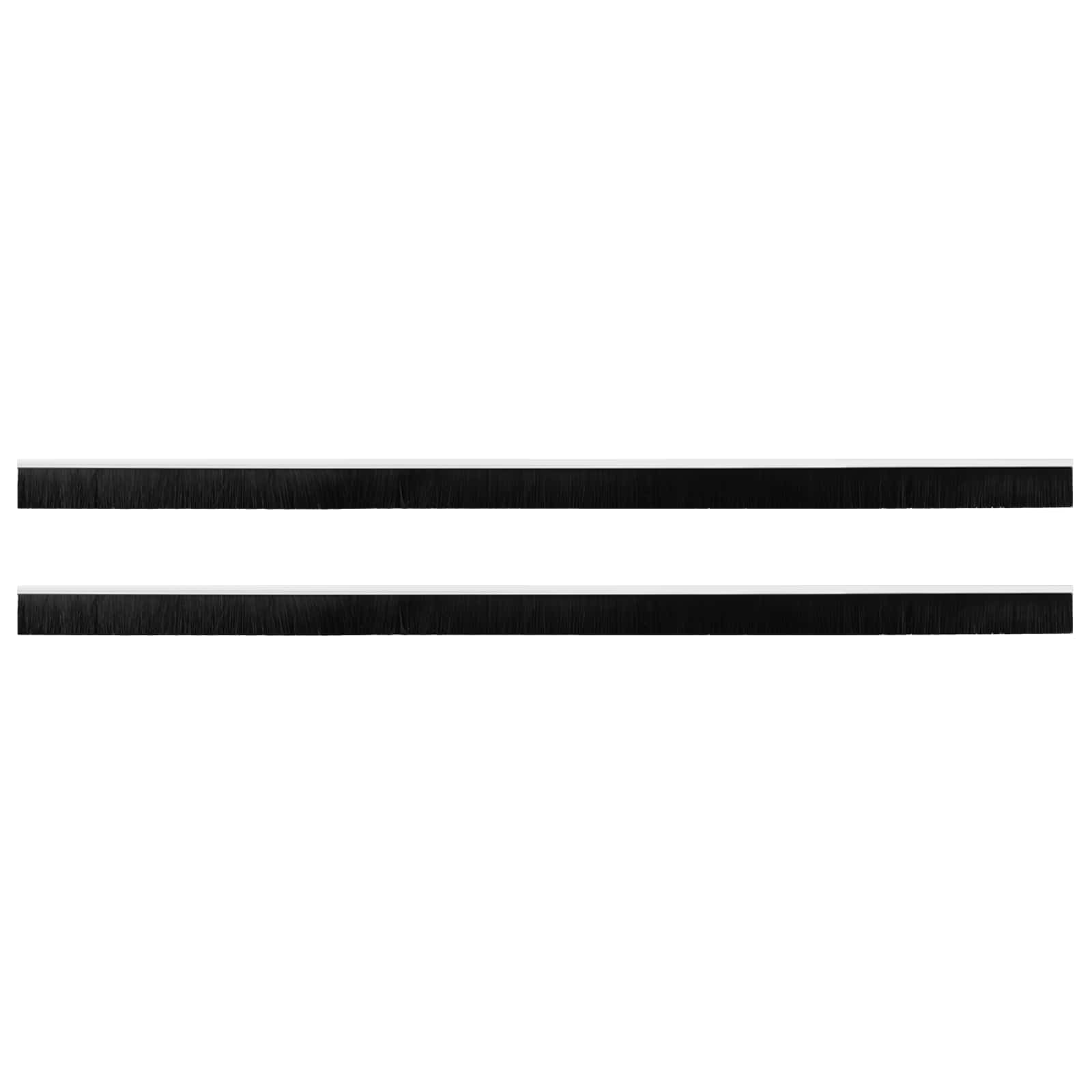 Selbstklebende Türbürstendichtungen 2 pcs Braun 100 cm