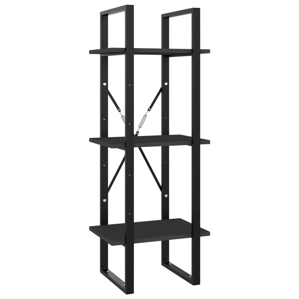 Bücherregal 3 Fächer Weiß 40x30x105 cm Holzwerkstoff